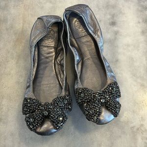 Tory Burch Crystal Bow Flats
